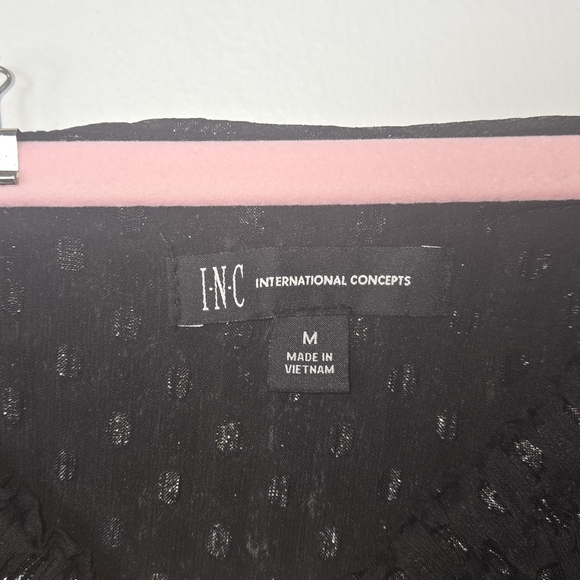 INC International Concepts Black Off-Shoulder Top - Picture 2 of 5